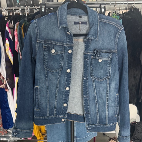 7 For All Mankind Jackets & Blazers - 7 for all mankind Blue Denim Jacket